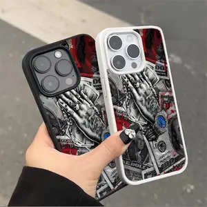 Dollar pattern phone case for iPhone 17, shockproof 15PRO magnetic wireless charging case, XS drop-proof cute model, 14 frosted frame, 16PRO premium transparent case, 14PROMAX beautiful design, 12PRO/13/14PRO/16PLUS/15PLUS/16PROMAX/12PROMAX/13PRO/13PROMAX