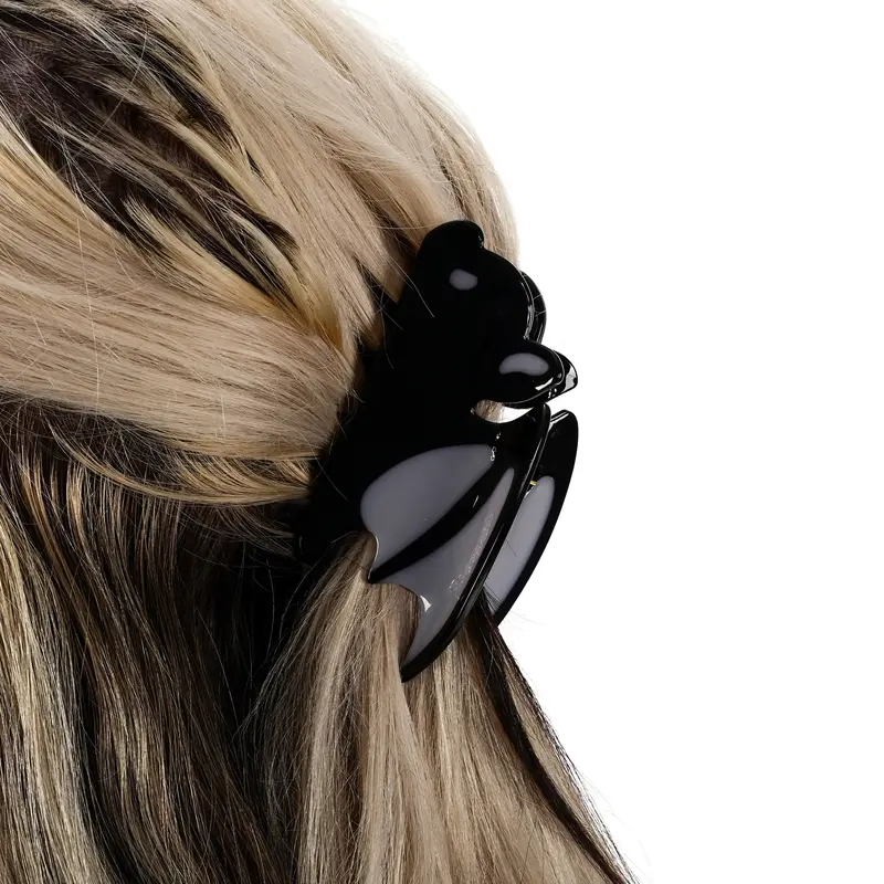 Foxblood Bat Claw Clip - Goth Hair Accessory