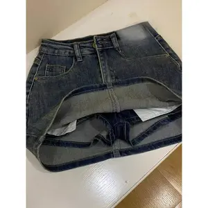 Retro Do the Old Cowboy Short Skirt Women's Small Summer High Waist plus Size Loose Versatile Anti-Exposure Skirt Womenswear Bottom conservative goth outfit latina mini micro skirt brenay small skirts Denim Corduroy outfits maxi skirt jean skirt Basic Min