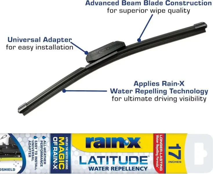 Rain-X Latitude Water Repellency 17" 2-IN-1 Windshield Wiper Blade