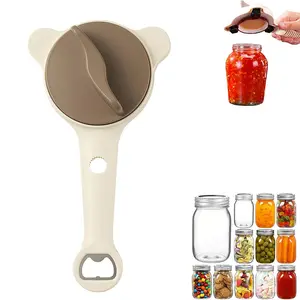 4 In 1 Multi-Purpose Jar Opener,2026 New Upgrade Jar Opener for Seniors & Weak Hands,Adjustable Stainless Steel Jar Openers With Non-Slip Grip, Fits Kitchen Jars, Bottles & Cans