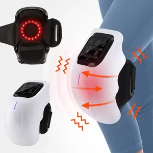 Knee Massager 4 Heat Settings Vibration Cordless Chargeable Knee Relaxation Massage Device for Joint Support & Muscle Care