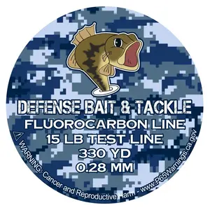 Defense Bait and Tackle - Various Lbs- Flourocarbon Line 330 yrds