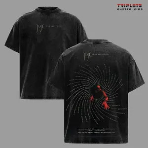 Joji Solaris Tour Washed T-Shirt Vintage Graphic Tee, Joji Music Fan Merch Shirt, Acid Wash Oversized Streetwear Tee, Retro Concert Tour Back Print Unisex Cotton Tee for Men Women O6R