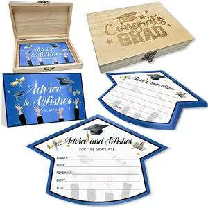 50 count Graduation Advice Cards for the graduate 2025, Grad Advice and Wish Cards Box for Congrats Grad Class of 2025 Graduation Party Decorations Supplies