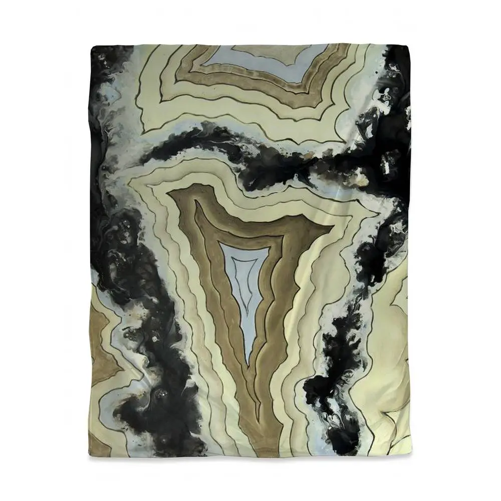 360 Stand Modern Lace Agate White Twin Size Duvet Cover Set - 3817-HWCT-MN5 Shapes, Decorative Bedroom Bedding Set
