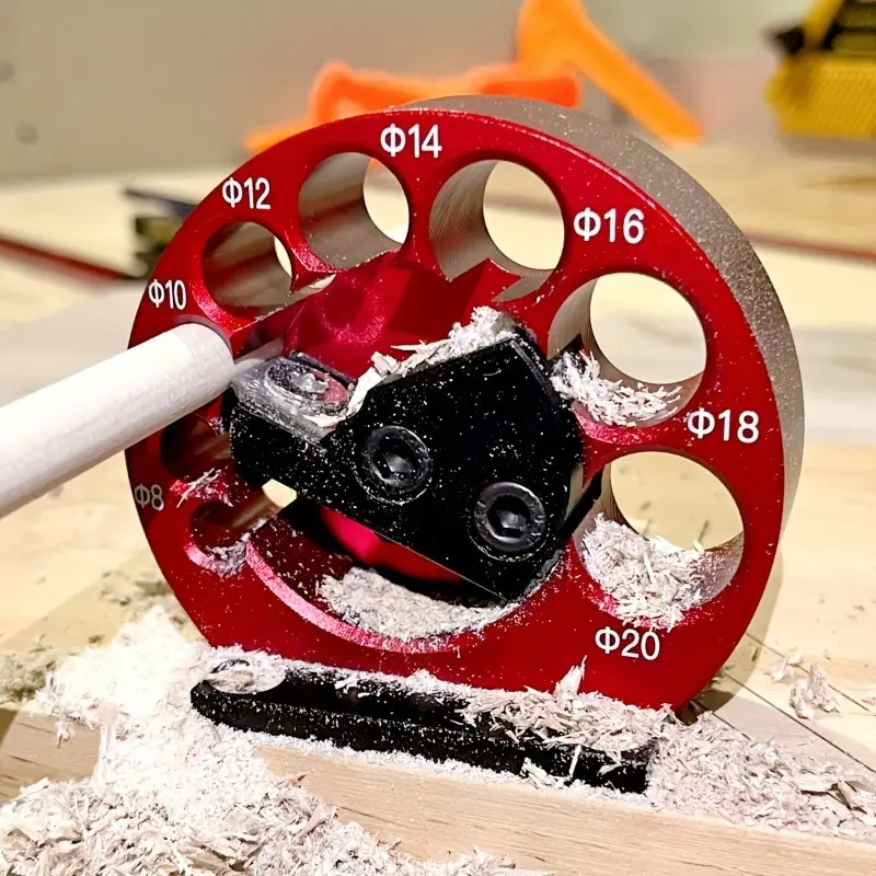 A Set of Precision Fixtures for Manufacturing Pins, Featuring an Adjustable 8-Hole System That Accommodates Wooden Rods Ranging from 8Mm to 20Mm, Equipped with Robust Hard Alloy Blades, Ideal for Woodworking, Drilling, And Milling Tasks