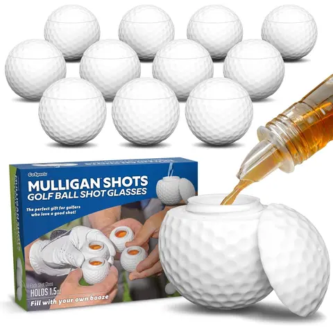 Mulligan Shots Golf Ball Shot Glasses, 12-pk