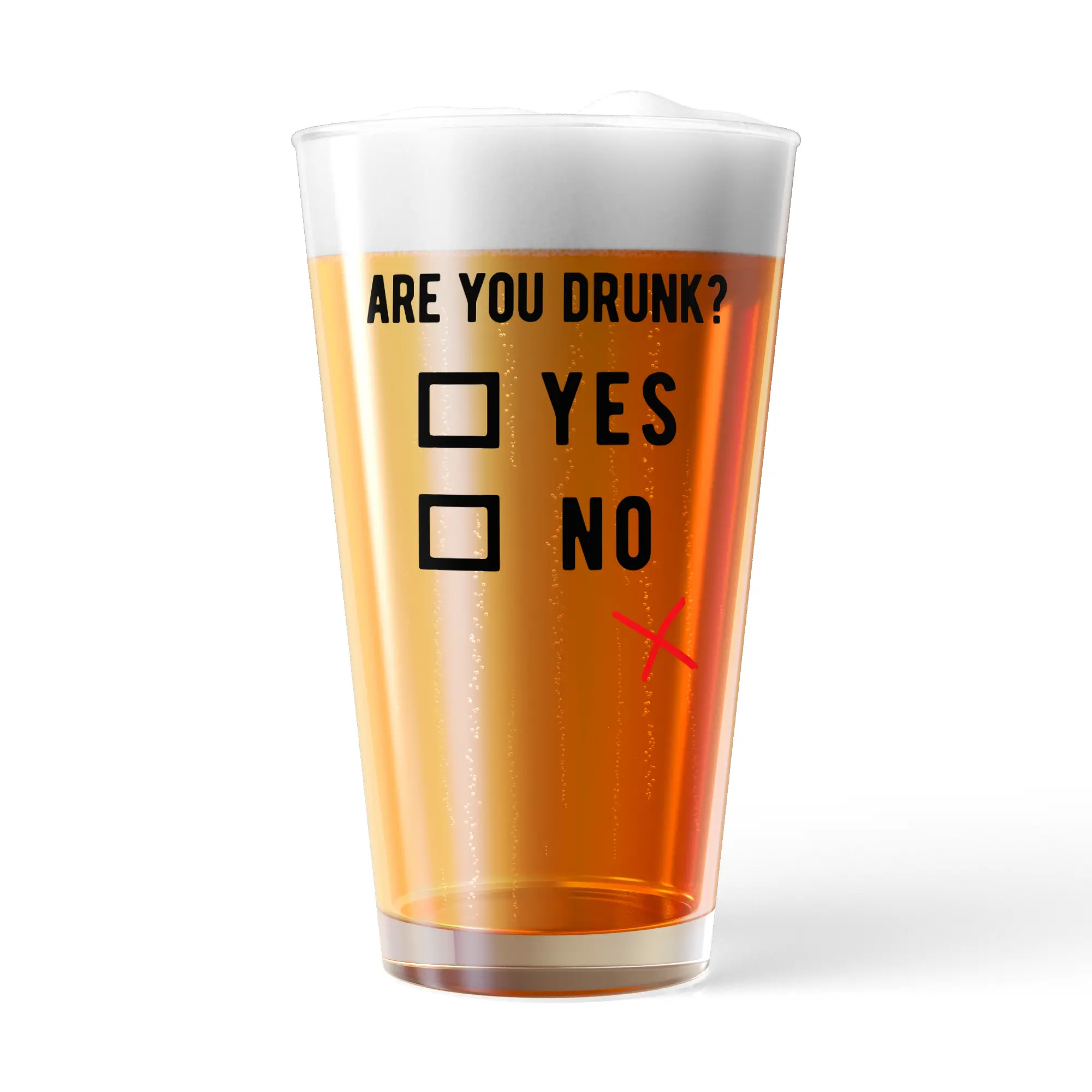 Are You Drunk Pint Glass Funny Sarcastic Drinking Party Joke Novelty Cup-16 oz Funny Drinking Glasses Sarcastic  Funny Drinking  Novelty Drinking Glasses White Standard