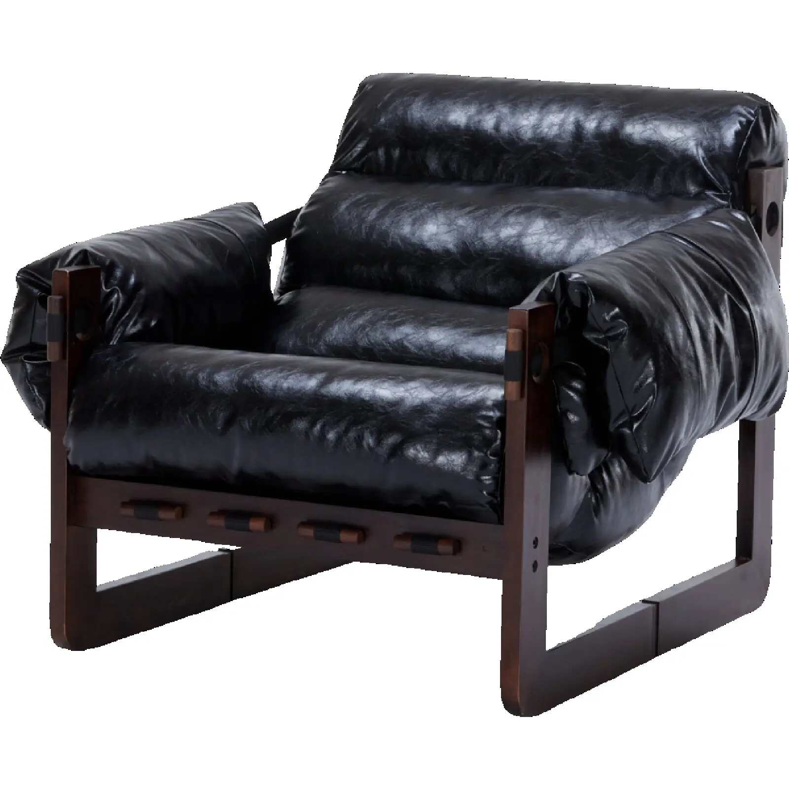 Medieval Modern  Lounge Chair, Removable Armrests,  Oil Wax Leather Sofa Chair,   Decorative Chair, Suitable for Living room, Study, Office, Apartment Vintage style