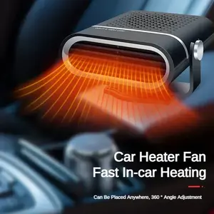Portable 12V 150W Car Heater, Fast Defrost & Defog Fan, Dual-Use Heating Cooling with 360° Rotation(FS)