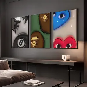 Set of 3 HypeBeast Room Decor, Street Art Poster, Wall Art for Man, Urban Trendy Home Decor, Cool Wall Art