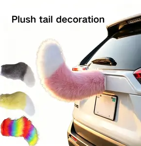 Remote Control Electric Car Tail, Cute Fuzzy Tail Car Decoration, Rechargeable Plush Animal Moving Tail, Self Adhesive Electric Animal Tail Car Decor for All Vehicle