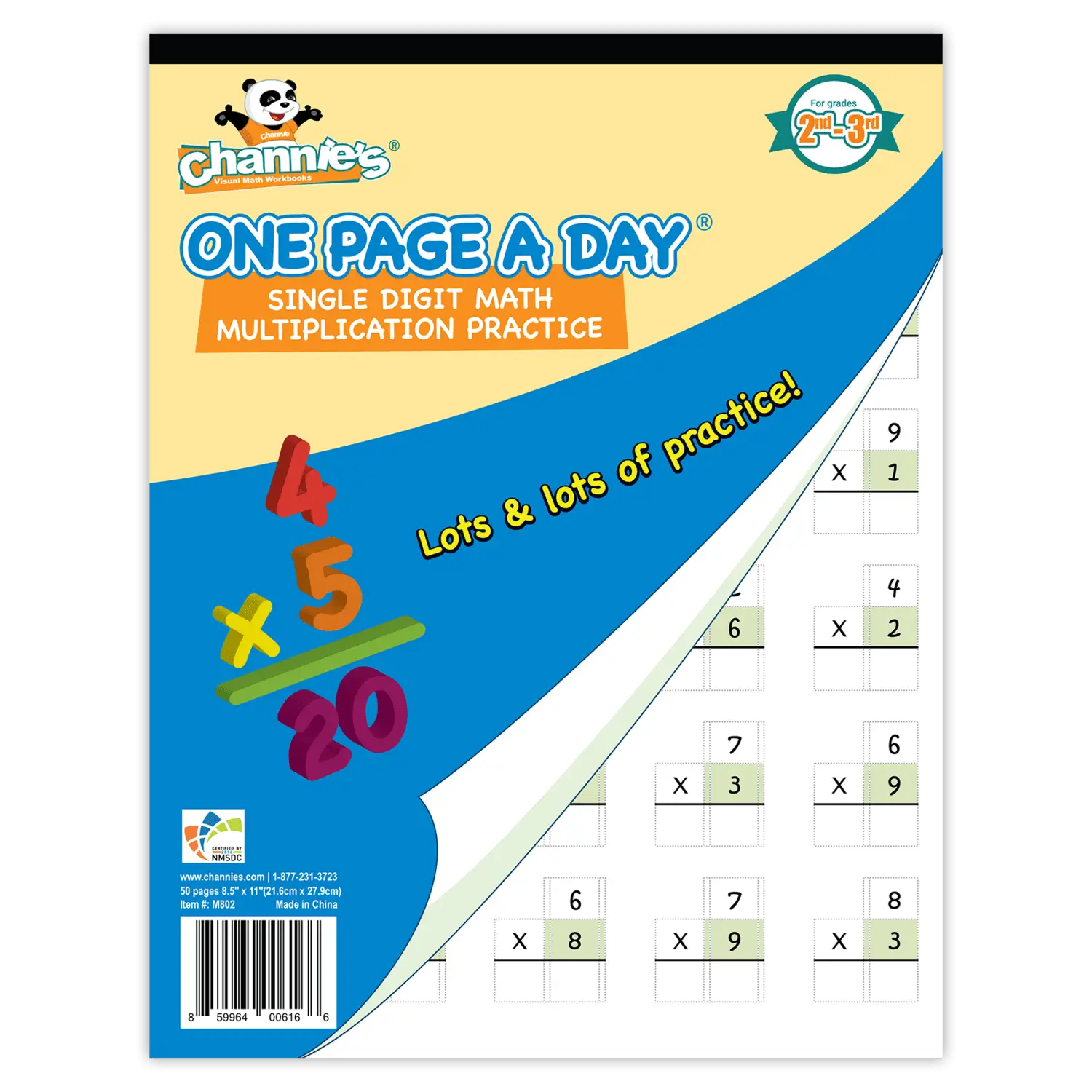 One Page A Day Single Digit Multiplication Math Workbook – Visual Daily Practice for Grades 2–3