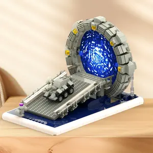 SG Mirror Building Blocks Toy, SG Star Tunnel Ring Model with Battle Vehicle, Compatible with Lego Space Gate Sci-Fi Movie Replica, Durable Gifts for Sci-Fi Movie Lovers, Boys and Girls