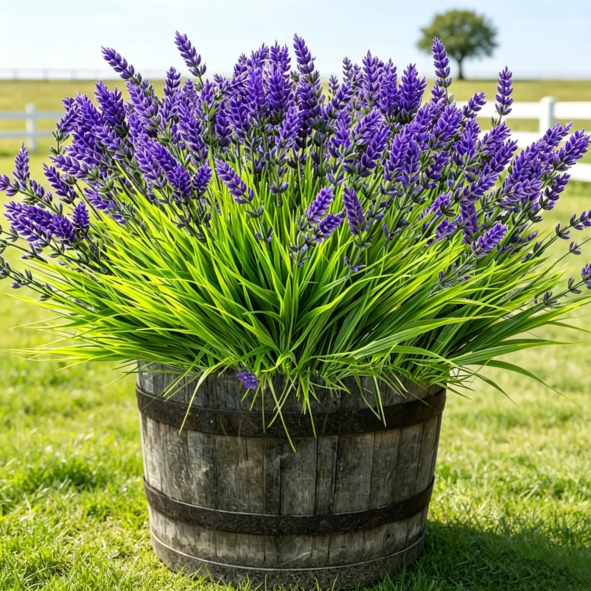 12/24 Pack UV Resistant Artificial Lavender Bushes, Outdoor No Fade Faux Plastic Shrubs, Everlasting Fake Plants for Porch Garden Patio Indoor Home Art Deco Decor