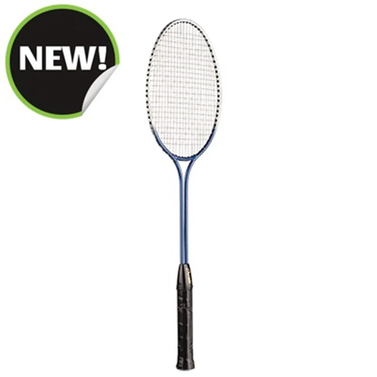 Champion Sports All-Steel Frame Badminton Racket - 26x81 in, 0.29 lbs, Black, Dimpled Leather Grip, Durable Strings
