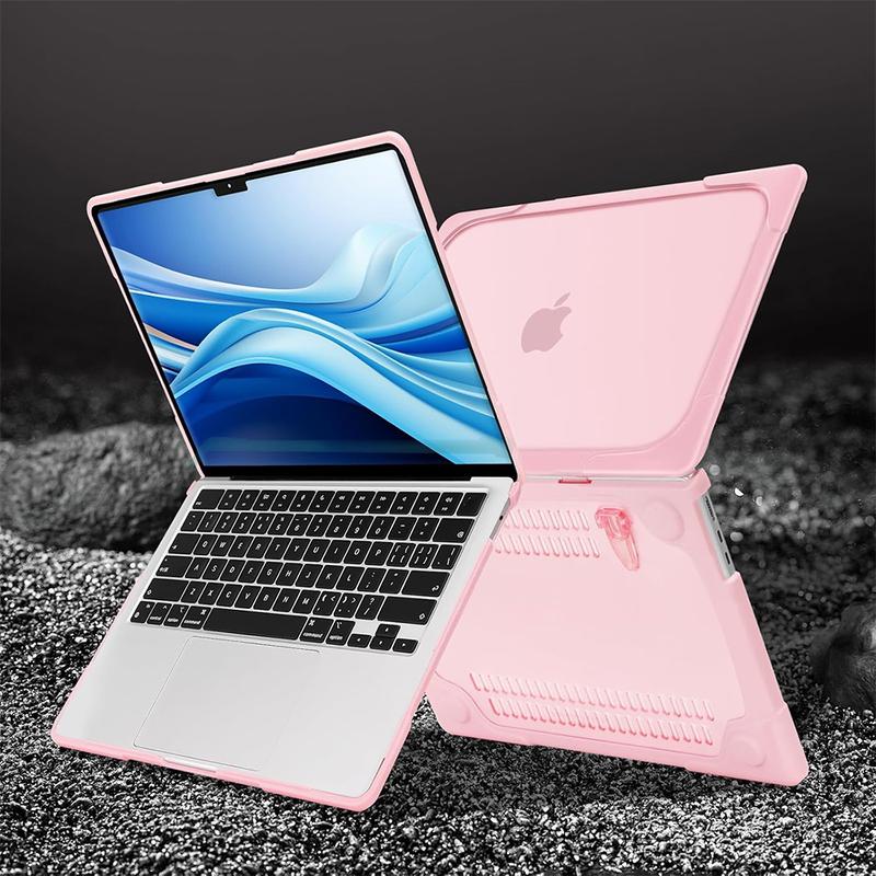 MOSISO Compatible with MacBook Air 13 inch Case 2025-2022 M4 A3240 M3 A3113 M2 A2681, Heavy Duty Hard Shell with Fold Kickstand&Keyboard Cover&Screen Film for MacBook Air 13.6 inch Case