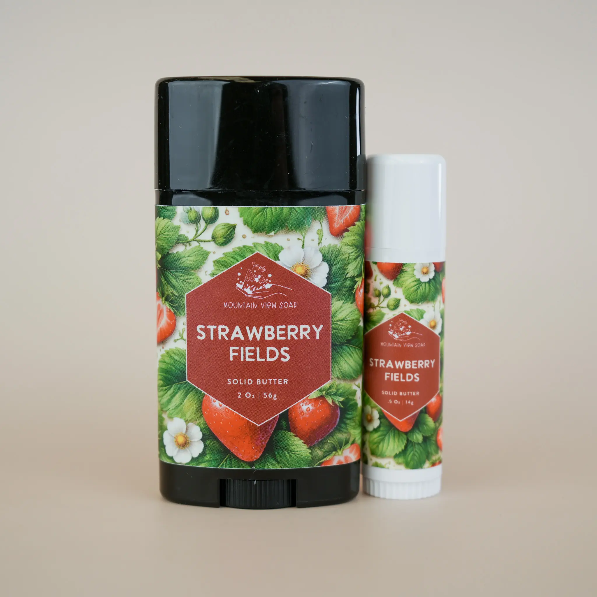 BUNDLE: Large & Travel Solid Body Butter Sticks For Dry Skin - Coconut Free - Body Care, Lotion  Blend