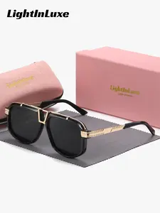 LightInLuxe 1 Piece Unisex Meticulous Craftsmanship Full Frame Sunglasses Quiet Luxury Frog Frame Polarized Sunglasses UV400