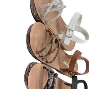 WOMENS PLATFORM STRAPPY RHINESTONE HEEL FAMILY -34