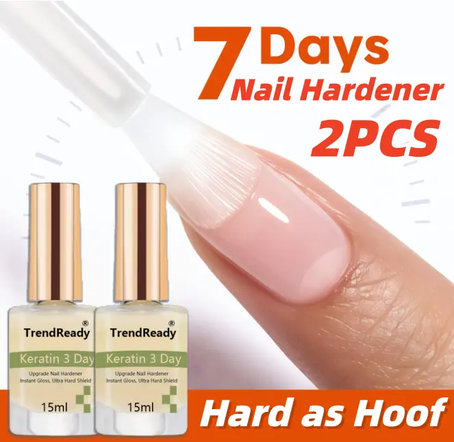 2 PCS 15ml Nail Strengthener, Glossy Protective Nail Care Coating for Brittle, Fragile, Thin Nails, Helps Deliver Tougher‑Feeling Nails, Locks Nail Polish in Place for Longer Wear, Home DIY Manicure Accessory, Ideal for Daily At‑Home Nail Care