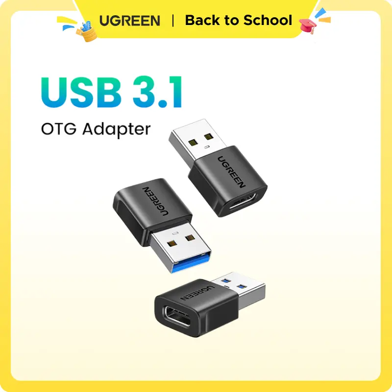 UGREEN USB to USB C Adapter 2/3Pack, USB C Female to USB Male Adapter 10Gbps Type C Converter for iPhone 17 16 15 14 13 Plus Pro Max,iPad Air Mini 6 7,Samsung Galaxy S23 S24,iPad Air,Black-Summer Sale tiktokshopbacktoschool