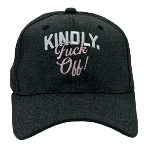 Kindly F*ck Off Hat Funny Sarcastic Novelty Cap Funny Hats Funny Sarcastic  Novelty Caps for Men Black - Standard