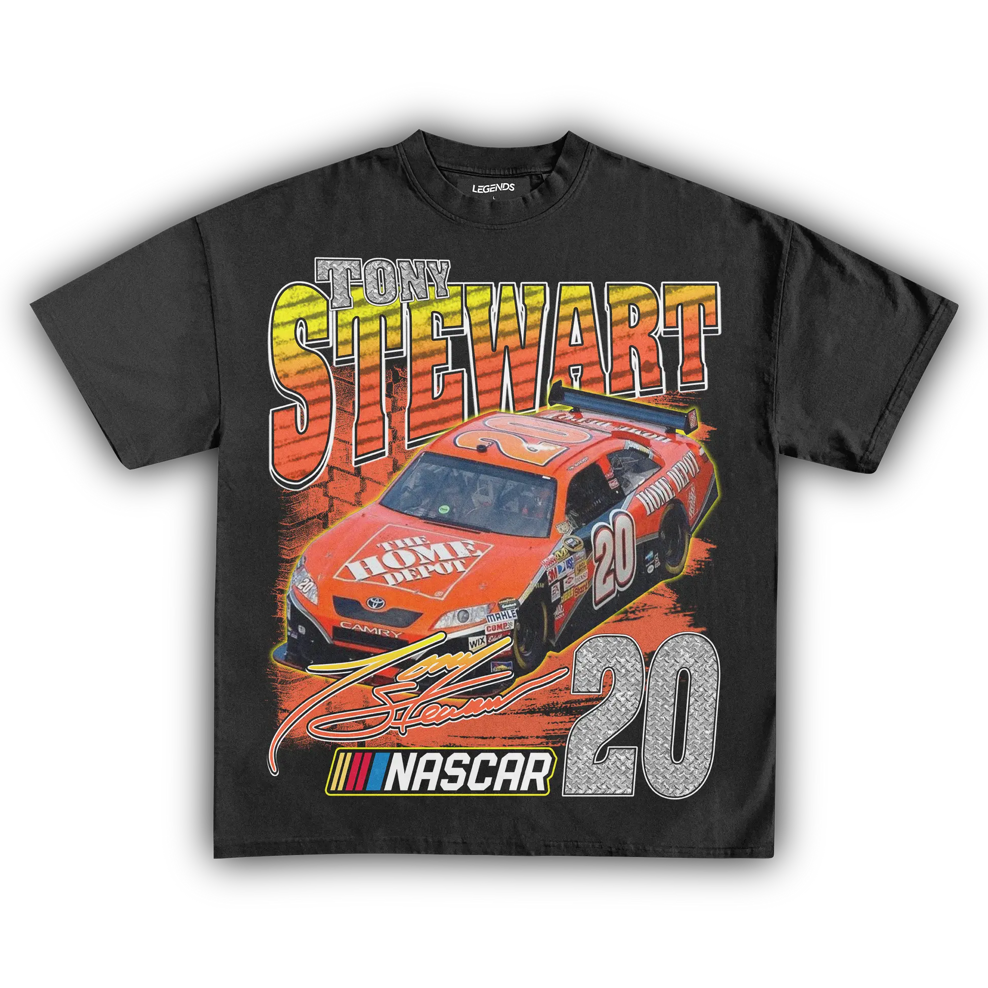 T0ny Stewart Nascar Vintage Tee T-shirt Unisex cotton Crewneck Made Using 100% Us Cotton, Design & Printed In The USA