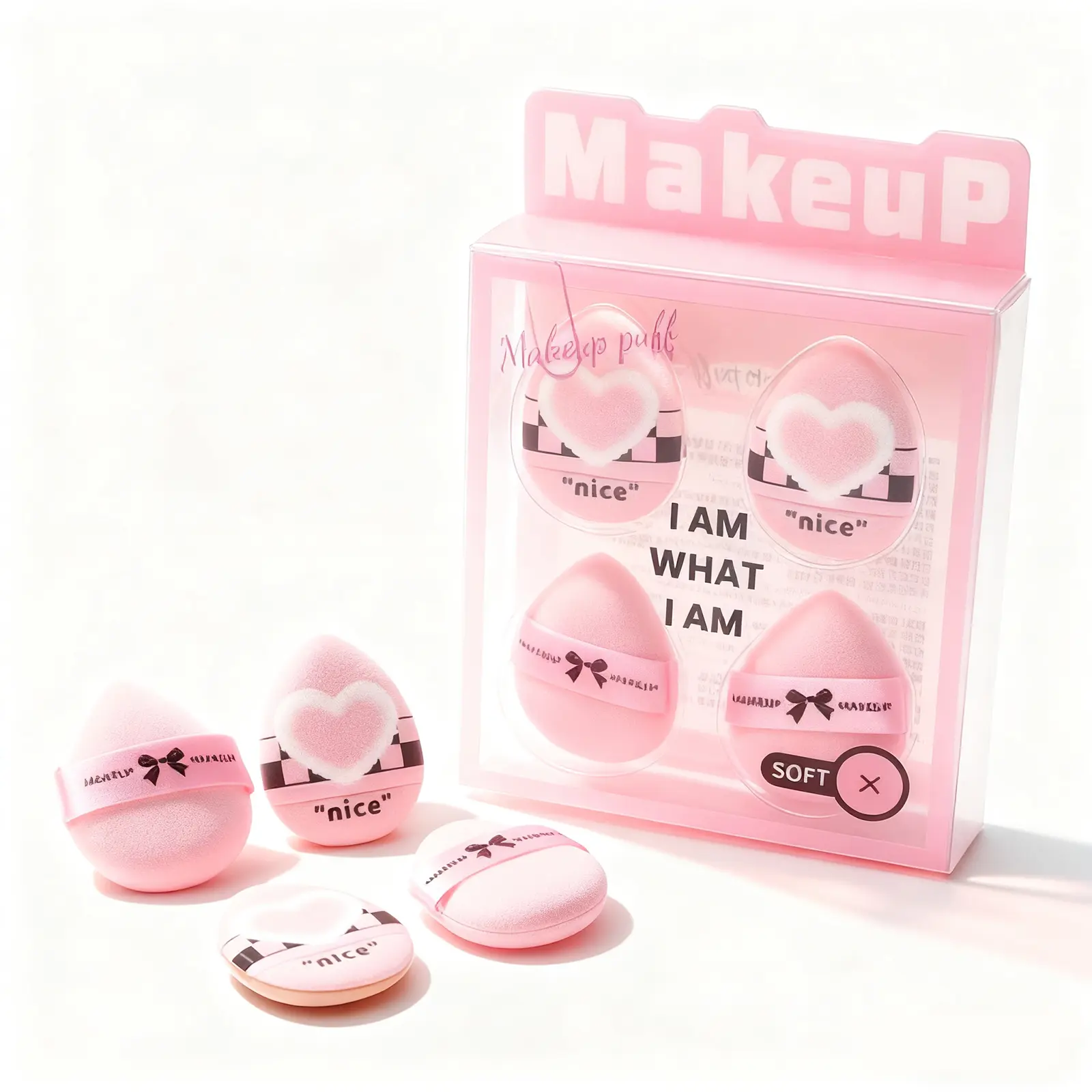 Rumilife Multi-Use Pink Thumb Makeup Sponge Set – Compact & Easy to Use 4 PCS Rumilife Multi-Use Pink Thumb Makeup Sponge Set – Compact & Easy to Use 4 PCS