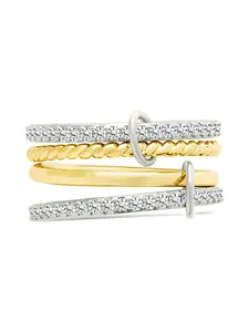 Asta CZ Linked Stacking Ring Set
