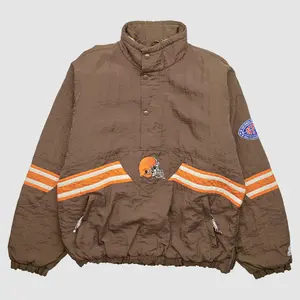 Cleveland Browns Starter 90s Pullover Jacket - Brown - M