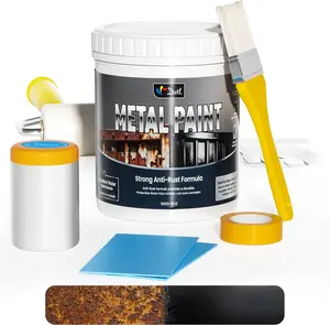 Swift Metal Paint - Waterproof Anti-Rust Preventative - Black Paint for Metal - Door/Outdoor - Direct to Gate, Furniture, Fence, Railing, Craft & More - Advanced Rust Resistance, High Coverage, Quick-Drying, Low Odor