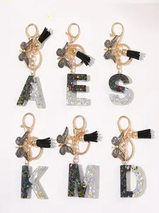 1PC Personalized Alphabet Initial Letter Keychain accessories - - Cute Butterfly-Shaped Charm with key Ring Purse Bag Backpack pendant - Unique Women's Gift Idea for Friends and Family Keychain For Bags