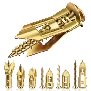 80pcs Self Drilling Drywall Anchors and Screws Kit, 2025 Upgraded 3 Sizes Heavy Duty Wall Anchors Kit Zinc Plated Steel, No Pre-Drill No Holes, Holds 100LBS+ for Picture Frames, Shelves, TV