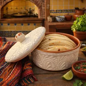 Handmade Tortilla Warmer - Traditional Design for Authentic Mexican Cuisine Kitchen