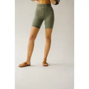 The Langan Basic Bike Shorts in Army Green
