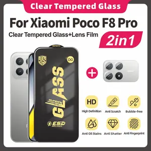 Xiaomi Poco F8 Pro 2-In-1 Protection Kit, HD Tempered Glass + Lens Film, Esd Anti-Static, Fingerproof, Scratch-Resistant, Easy Installation