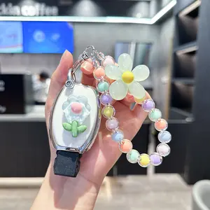 ACEBOY For Mercedes Key Fob Cover TPU Key Case Soft Car Keys Protector Fit Mercedes Benz AMG C E M S CLS CLA GLK GLA GLC GLE Smart Remote Key Keychain Girly Women White