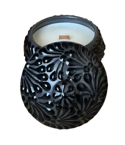 Talavera Round Candle Jar