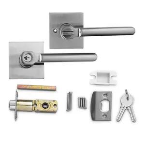 Tonebridge Defiant Keyed Entry Door Lock Set with Brushed Nickel Finish and Keyed Alike Security Features
