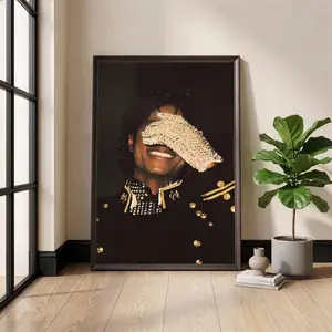 [Sale Off To 40%] [UNFRAMED] Michael Jackson Poster, King of Pop Vintage Music Photography Wall Art