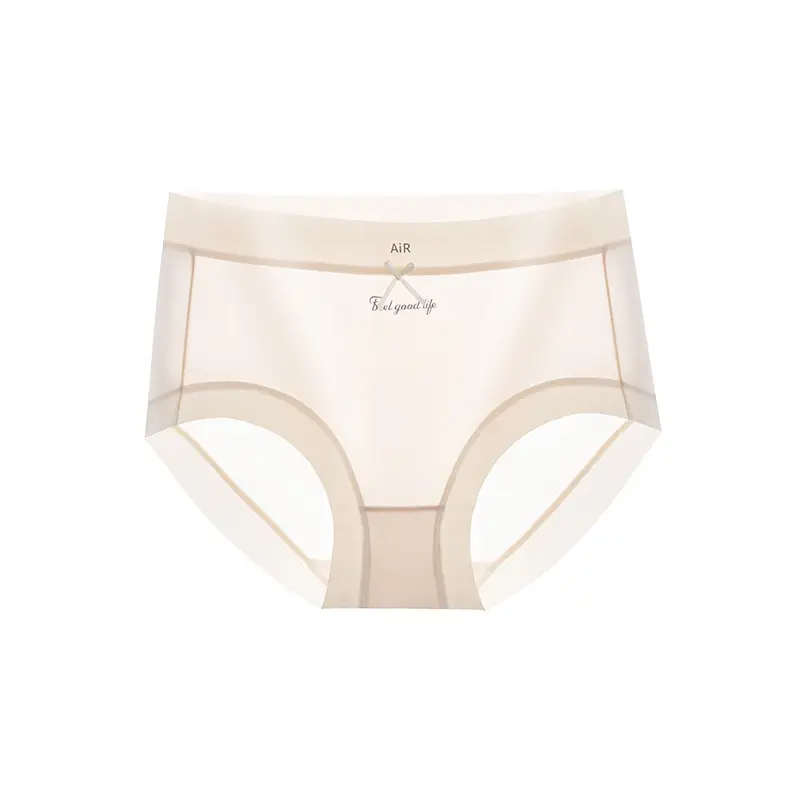 Ice silk seamless panties for women, Japanese style, thin, high elasticity, breathable, with antibacterial mulberry silk crotch, women's triangle briefs, 3-pack Ice silk seamless panties for women, Japanese style, thin, high elasticity, breathable, with antibacterial mulberry silk crotch, women's triangle briefs, 3-pack