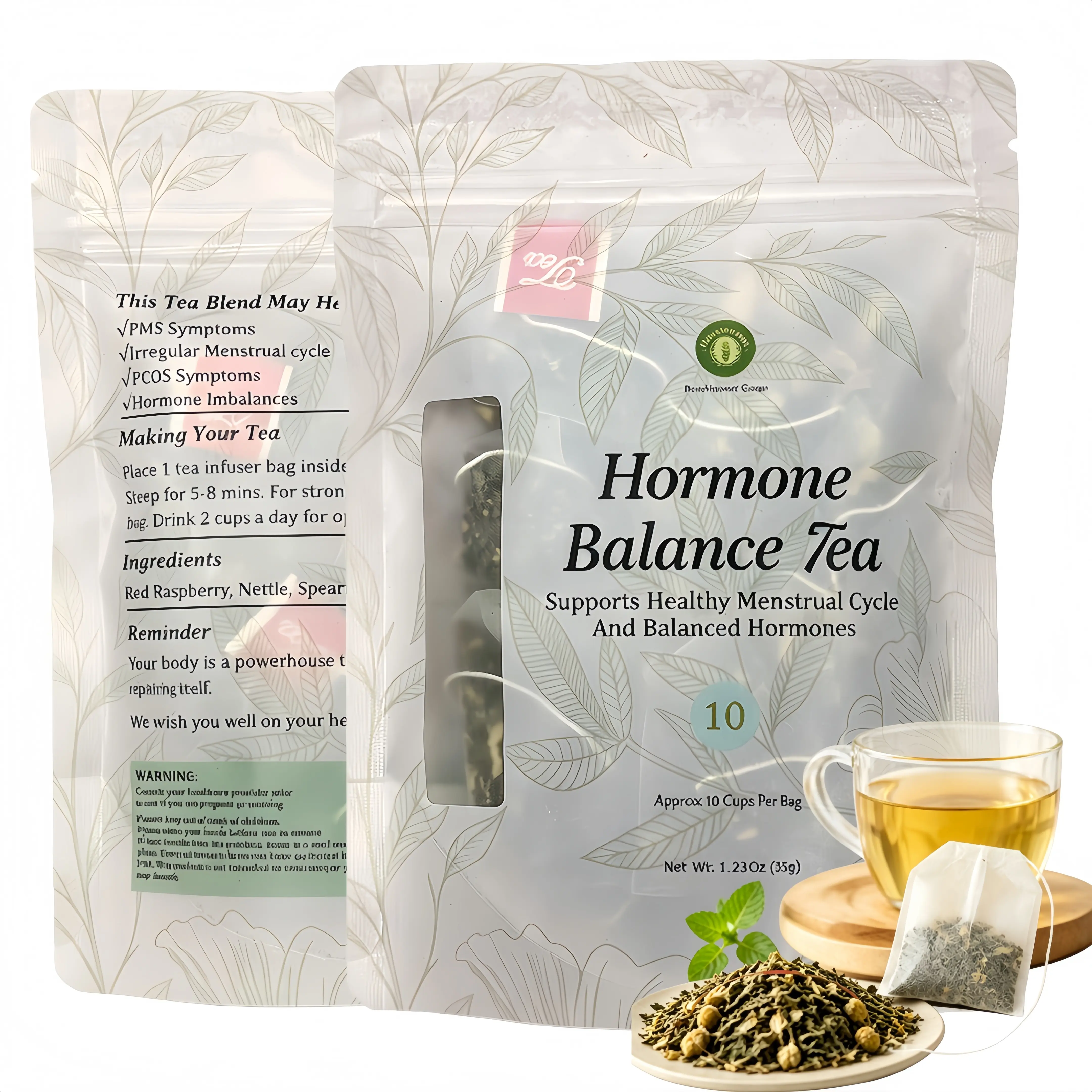 Hormone Balance Tea - Natural herbal support to help with hormonal imbalances, menstrual health, and relief from polycystic ovary syndrome