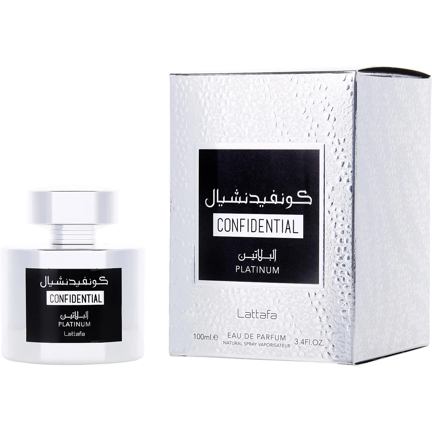 Lattafa Confidential Platinum By Lattafa Eau De Parfum For Men