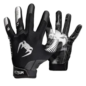 Venum Elite Football Gloves - Black/Silver