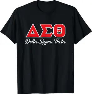 Men's Casual Comfortable Short-Sleeve Delta Sigma Theta Sorority 1913 HBCU Statement T-Shirt - Unisex Adult Piece