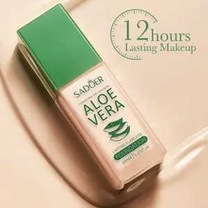 Aloe Vera Liquid Foundation - Hydrating, Smooth &Lightweight Formula, Available in Natural & IvoryShades, Long-Lasting Natural Makeup, Pore Concealing, Non-Caking, Suitable for All Skin Tones,Provides Fresh & Weightless Skin Finish outdoorfun