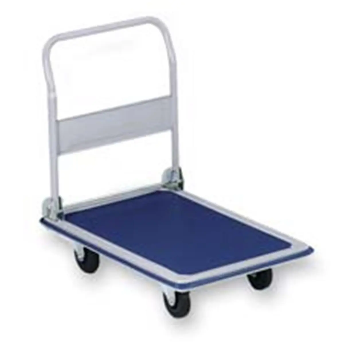 212 MAIN Sparco SPR02039 Portable Heavy Duty Wagon - 330lb Capacity, Foldable Handle, 4" Wheels, PVC Bumper, Steel Frame, 18.13in x 29in x 29.50in Blue-Gray Sports & Outdoor Leisure Equipment