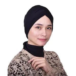 Mu Lan Handmade Cotton Jersey Turban Hair Cover Under Scarf Shawl Hijab Cap Bonnet Cap Instant For Muslim scarf head wrap scarf head wrap
